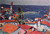 Über den Dächern von Collioure, französische Riviera